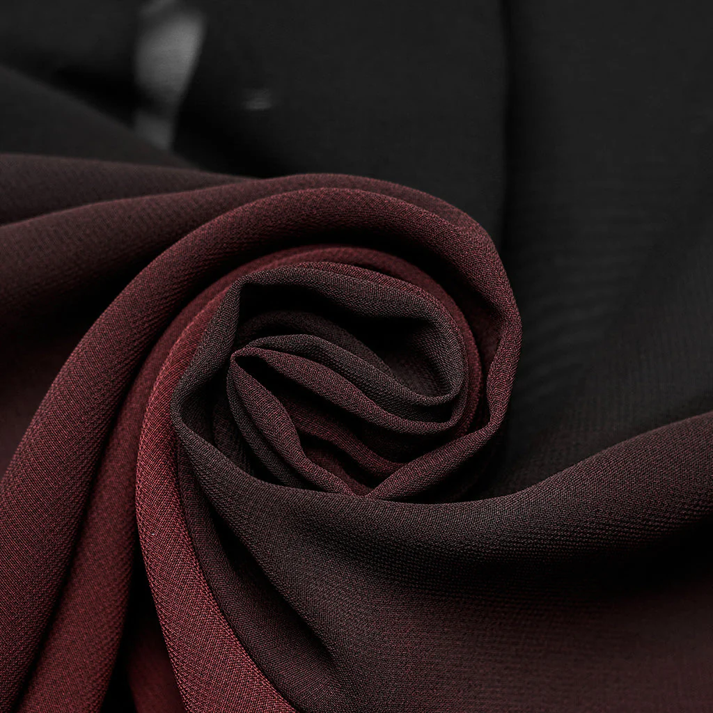 Punk Rave Gentleman Lantern Sleeves Classic Velvet Webbing Drawstring Gradient Color Goth Chiffon Shirt - Image 12