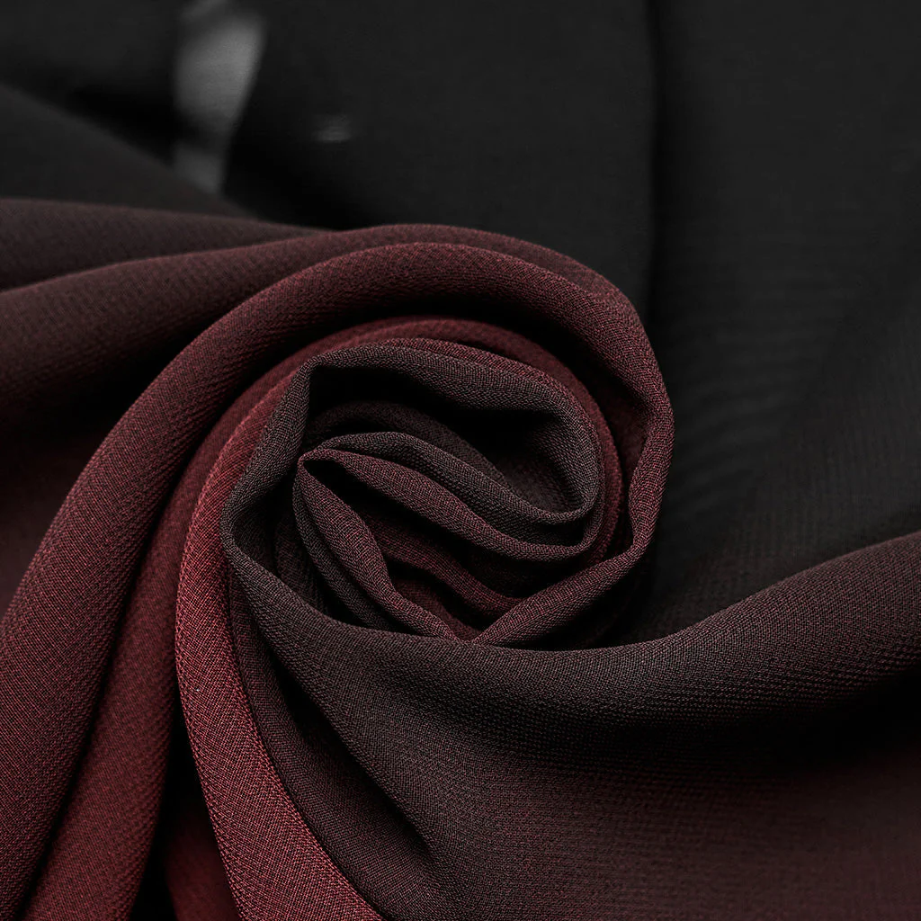 Punk Rave Gentleman Lantern Sleeves Classic Velvet Webbing Drawstring Gradient Color Goth Chiffon Shirt - Image 43