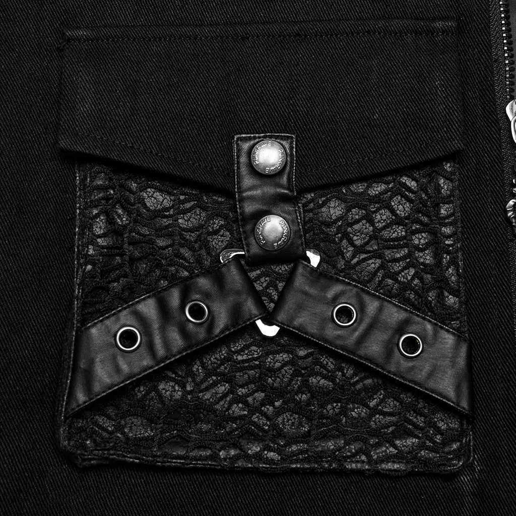 WY-1610MJM Gothic Sleeveless Punk Vest with Rivet Details - Image 19