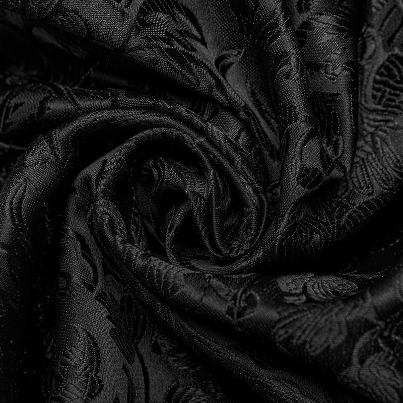 WY-1623MJM Midnight Gothic Vest Brocade Buttoned Waistcoat Lace-Up Sides - Image 28