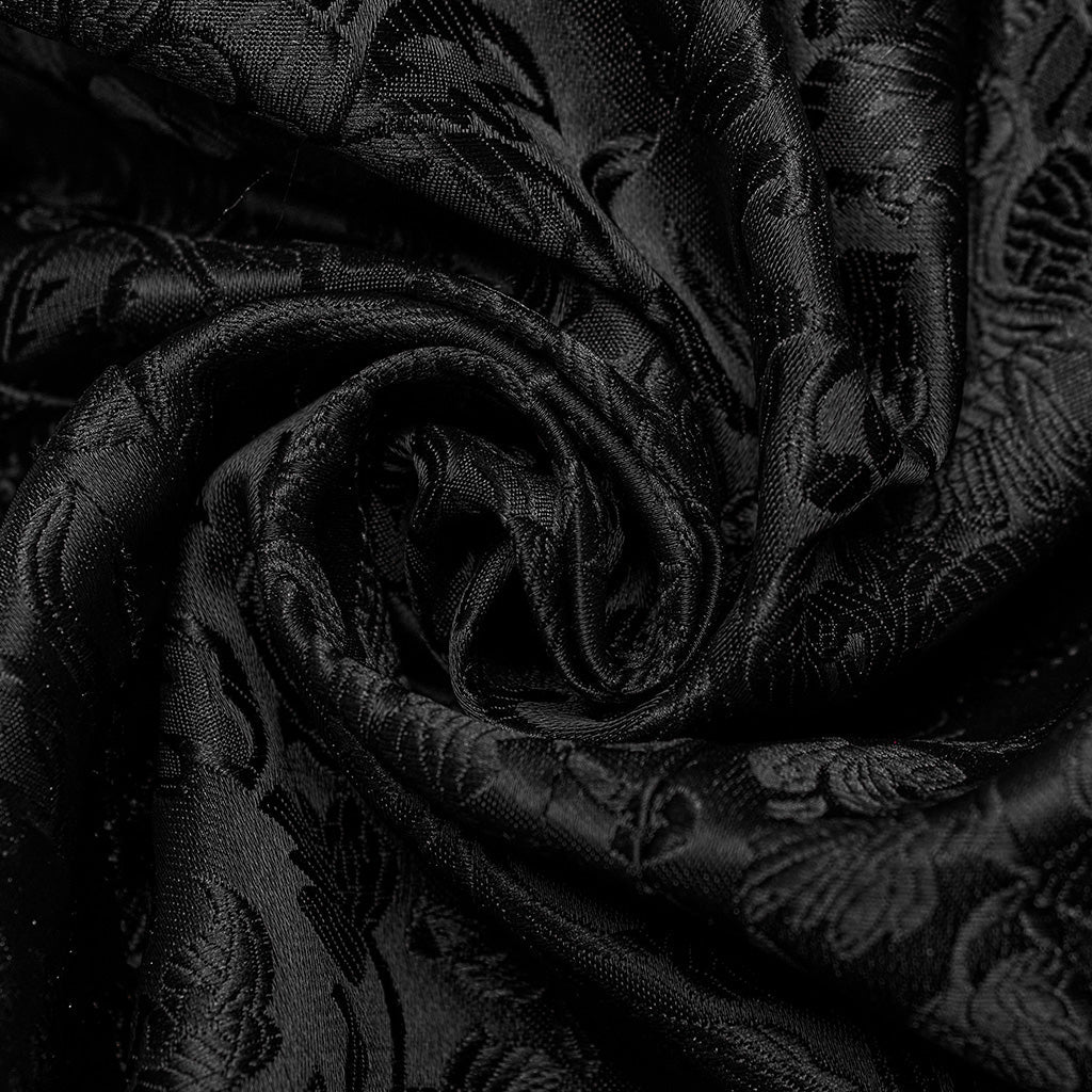 WY-1623MJM Midnight Gothic Vest Brocade Buttoned Waistcoat Lace-Up Sides - Image 35