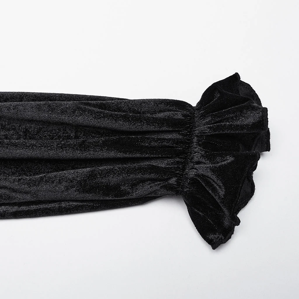 WY-1636CCF Victorian Velvet Gothic Shirt Dramatic High Collar Design - Image 20
