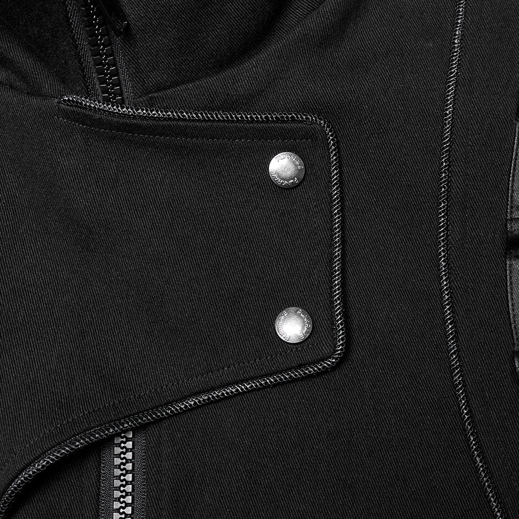 WY-1667XCM Gothic Military Punk Jacket with Buckle Strap Detailing - Image 18