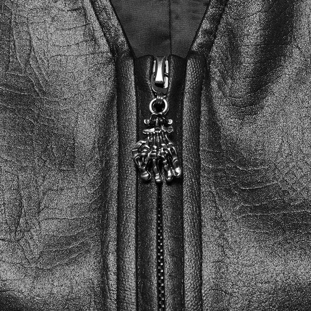 WY-1670MJM Medieval Leather Gothic Vest with Buckle Strap Details - Image 43