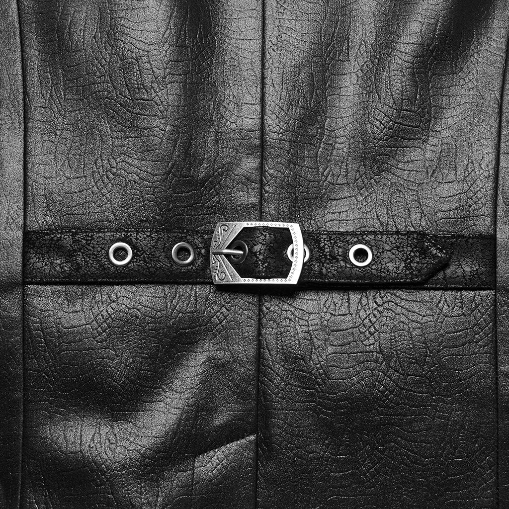 WY-1670MJM Medieval Leather Gothic Vest with Buckle Strap Details - Image 44