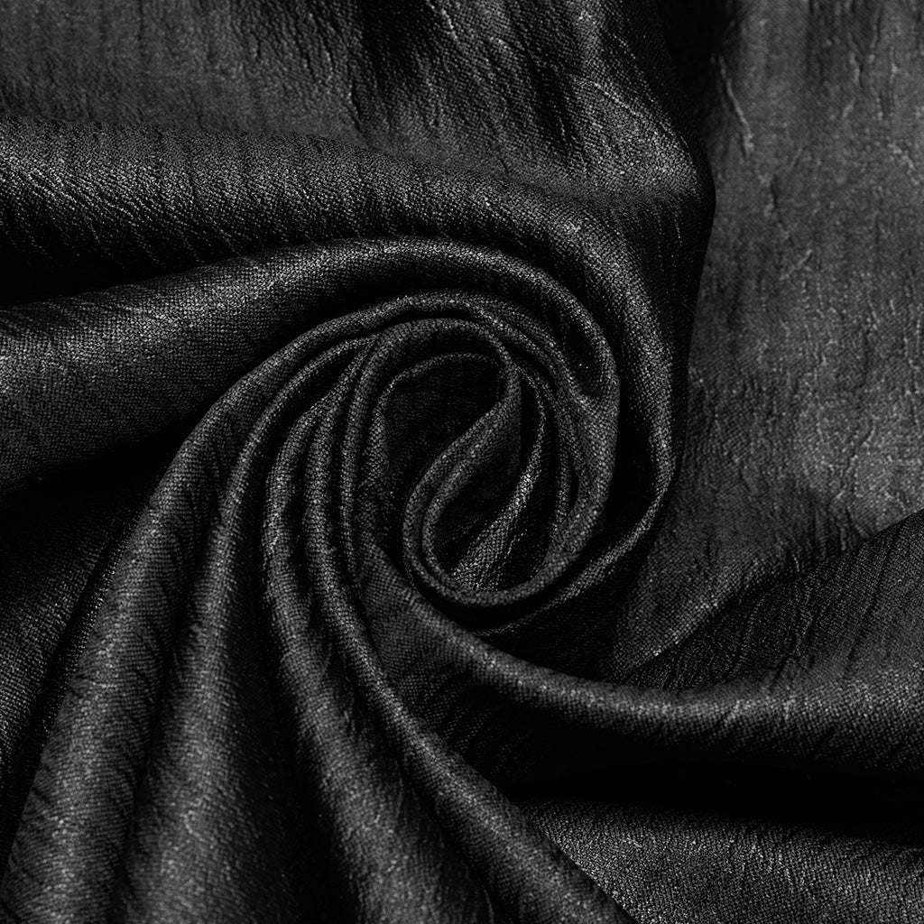 WY-1675CCM Gothic Layered Embroidered Puff Sleeve Black Shirt - Image 28