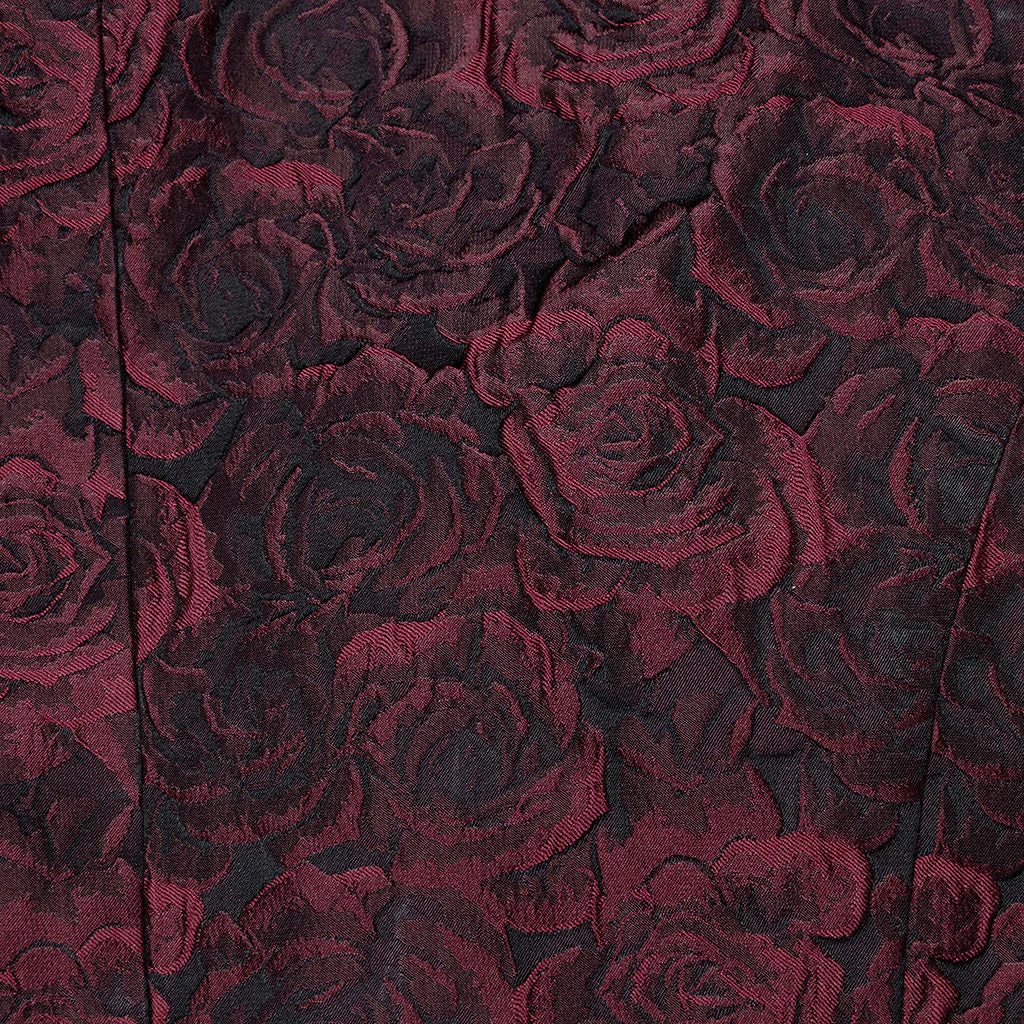 WY-1677MJM Elegant Gothic Rose Tapestry Vest with Lace Trim - Image 19