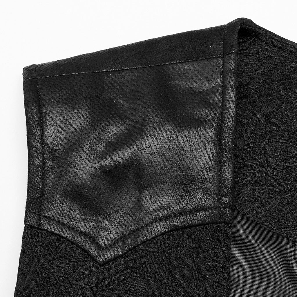 WY-1679MJM Gothic Dragon Scale Brocade Vest Vintage Style - Image 29