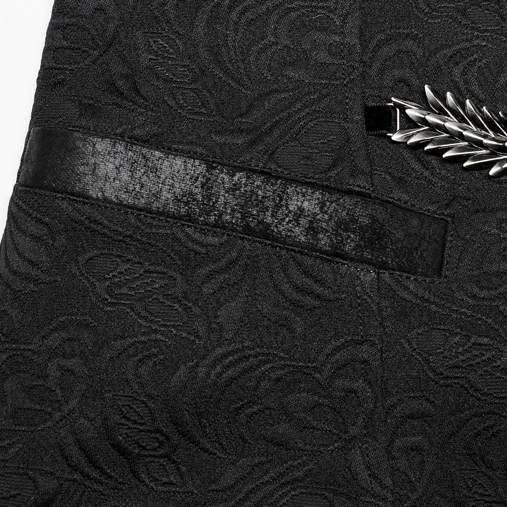 WY-1679MJM Gothic Dragon Scale Brocade Vest Vintage Style - Image 8
