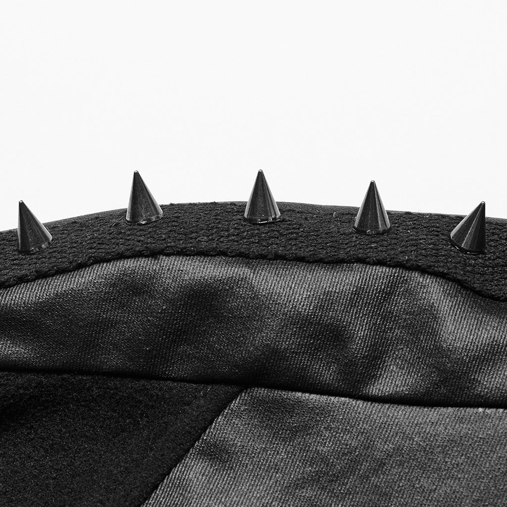 WY-1680DPM Mens Gothic High Collar Buckle Punk Coat Cape - Image 18