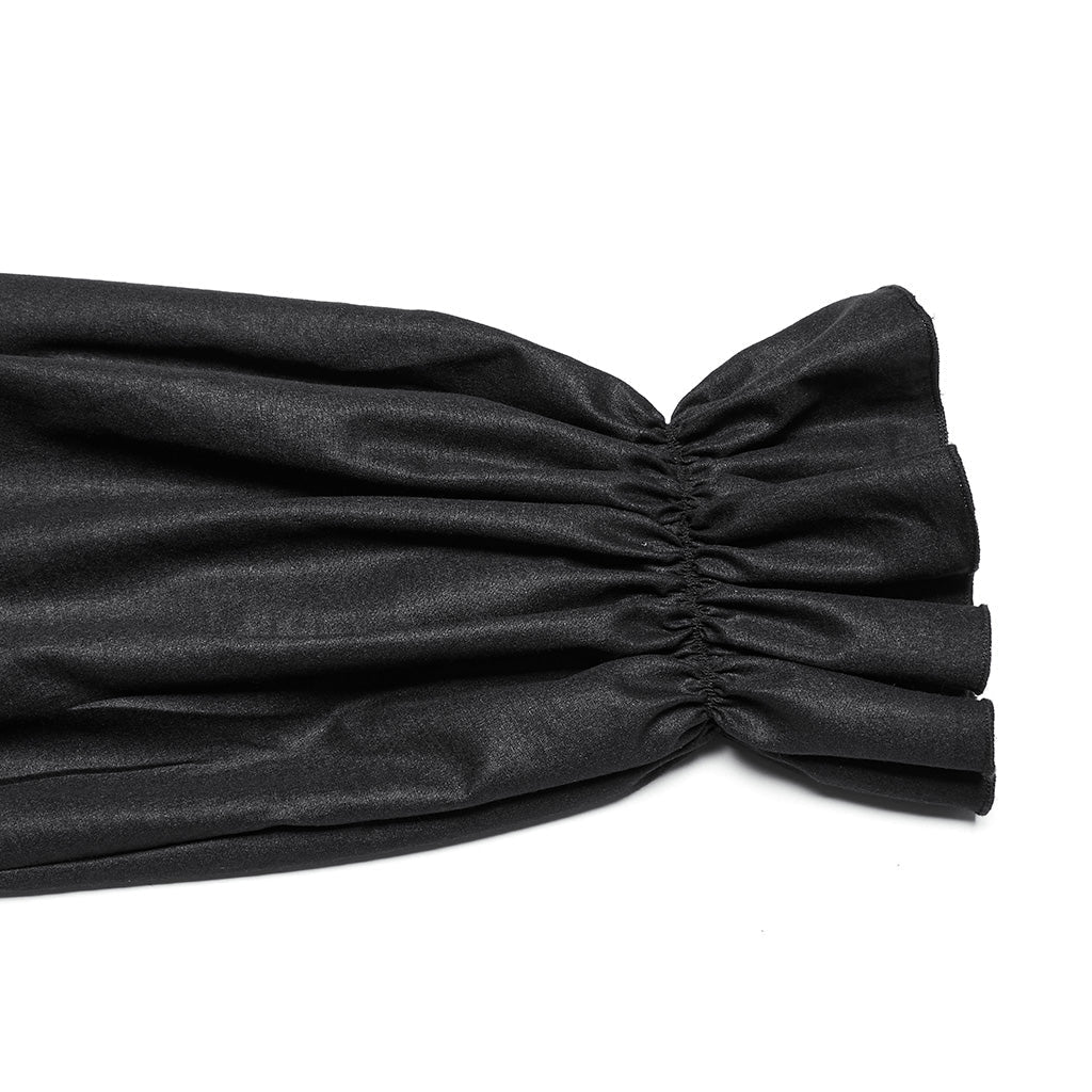 WY-1684CCM Mens Gothic Pleated Ruffle Shirt Victorian Steampunk Style - Image 32