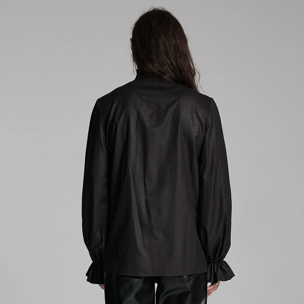 WY-1684CCM Mens Gothic Pleated Ruffle Shirt Victorian Steampunk Style - Image 35