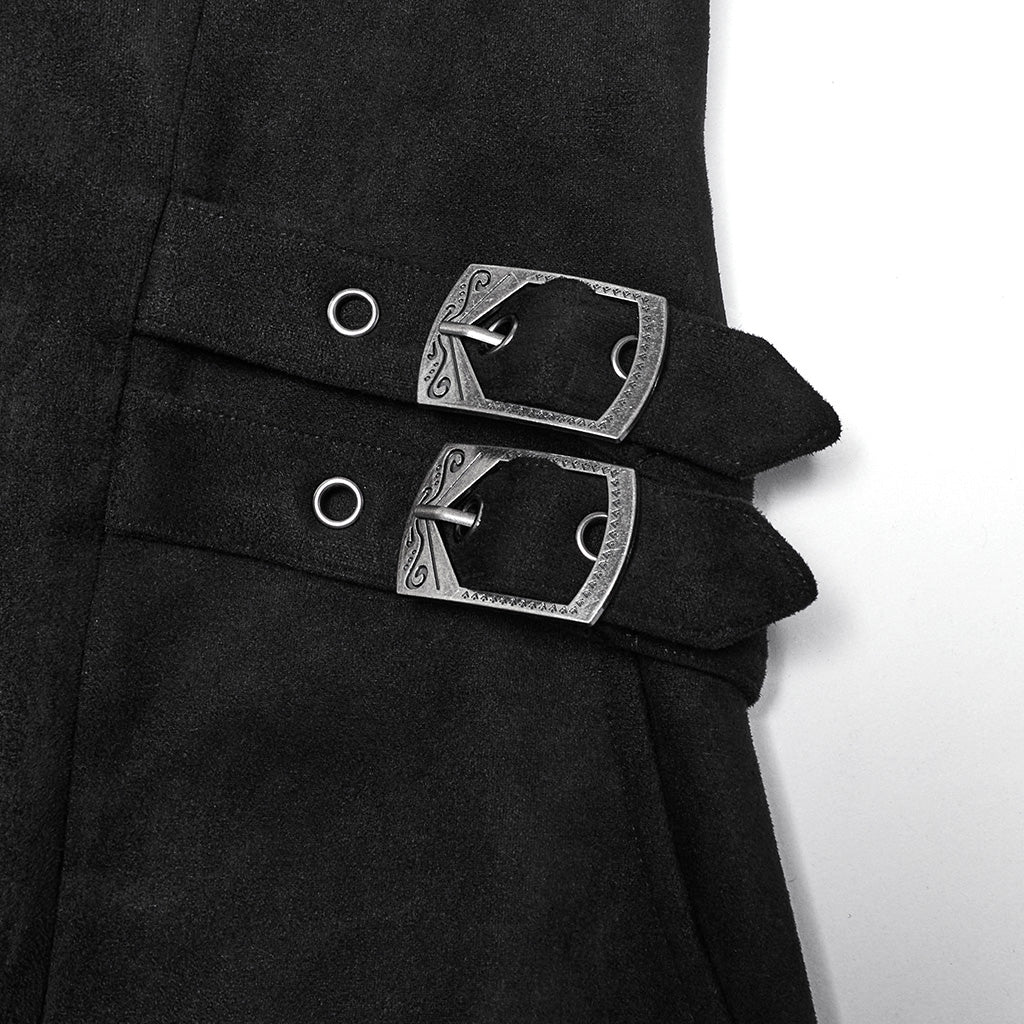 WY-1685ECM Gothic Coat Vintage Steampunk Long Trench Dark Aesthetic Jacket - Image 17
