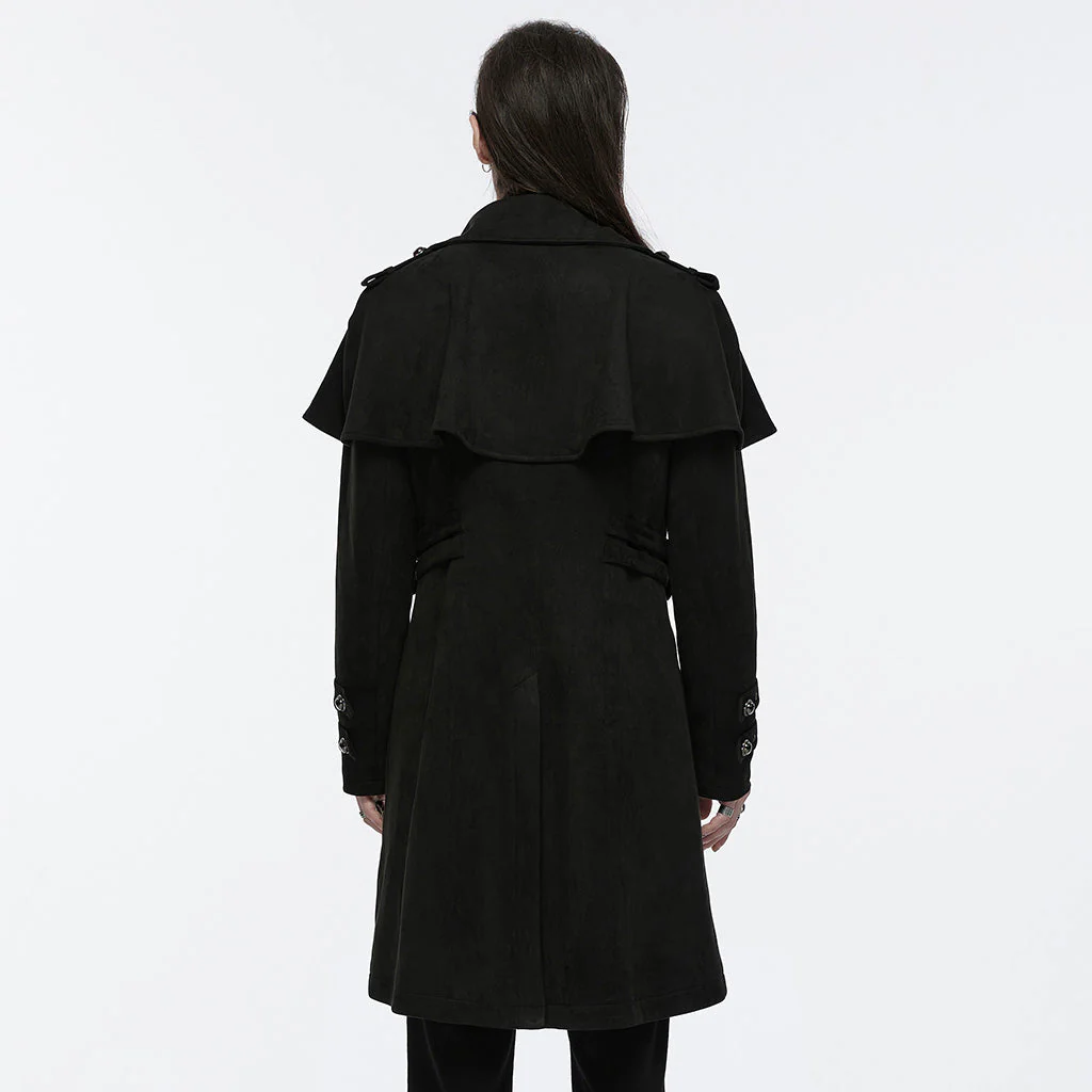 WY-1685ECM Gothic Coat Vintage Steampunk Long Trench Dark Aesthetic Jacket - Image 23
