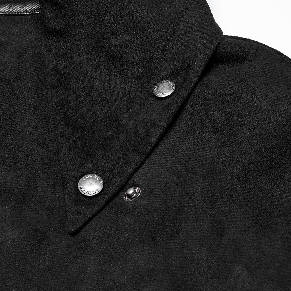 WY-1687DPM Punk Coat Asymmetric Detachable Cloak Hooded Goth Style - Image 28