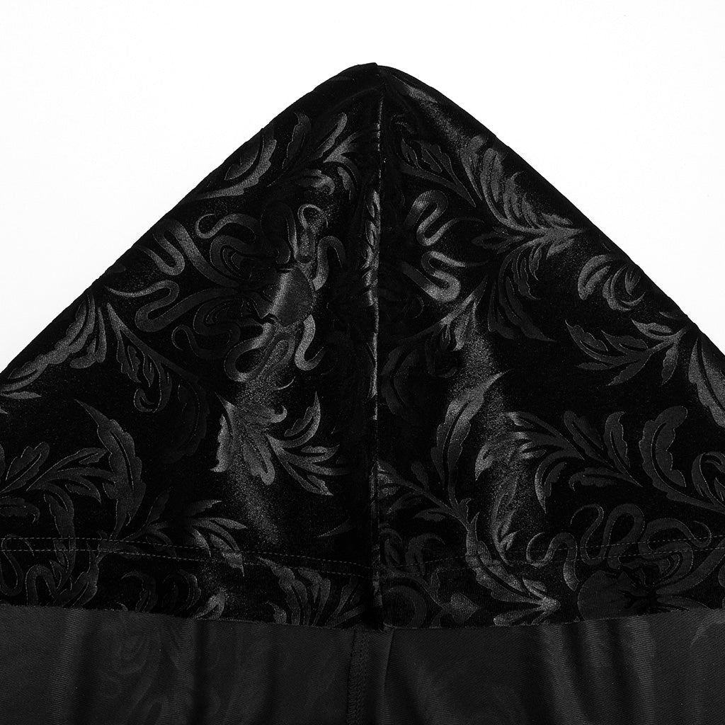 WY-1694DPM Gothic Hooded Cloak Oversized Sleeveless Drape Coat for Men - Image 7