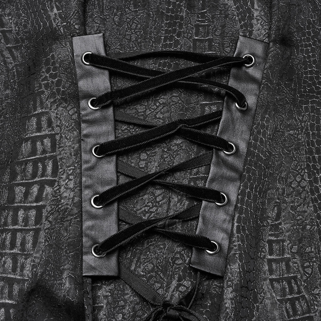 WY-1712CCF Gothic Jacket Victorian Style High Collar Buttoned Design Puff Sleeves - Image 29
