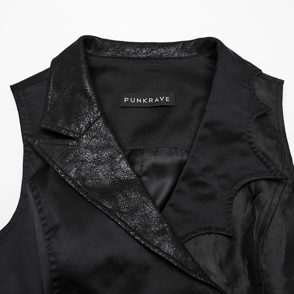 WY-1720MJF Womens Lace Sleeve Tailored Gothic Vest Jacket - Image 16