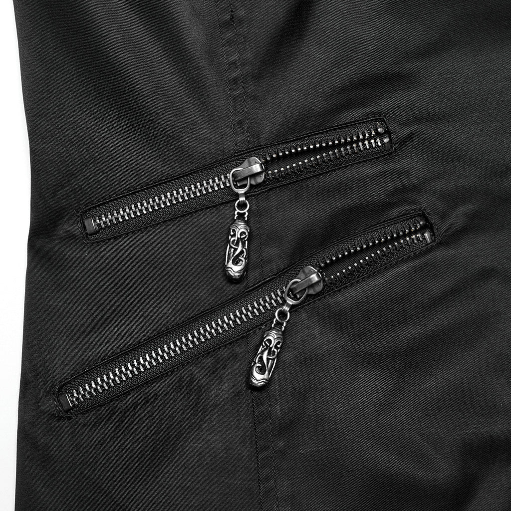WY-1720MJM Gothic Asymmetric Vest with Button Detail and Long Tails - Image 17