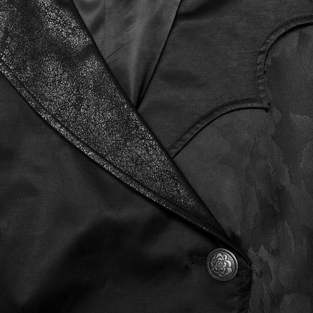 WY-1720MJM Gothic Asymmetric Vest with Button Detail and Long Tails - Image 9