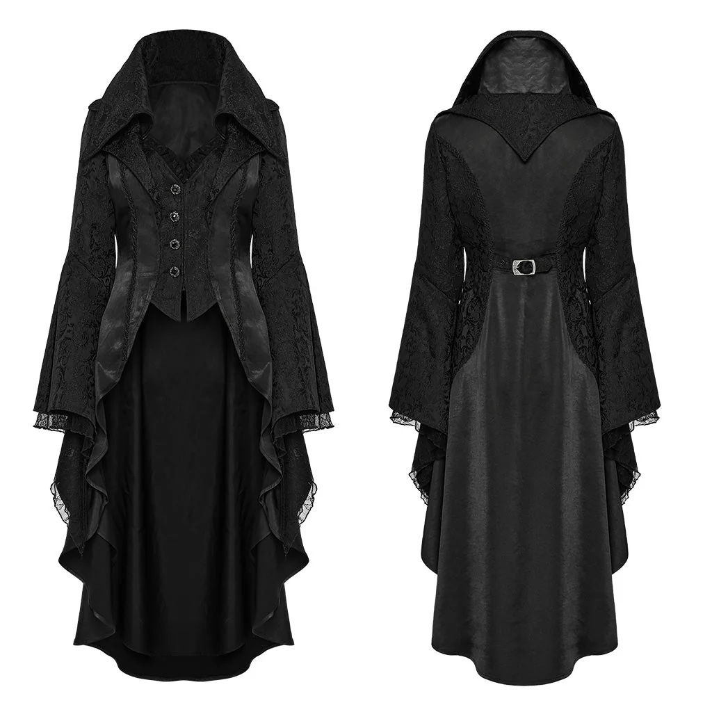 WY-1736XCF Gothic Jacket Victorian Tailcoat Style Long Flared Sleeves - Image 25