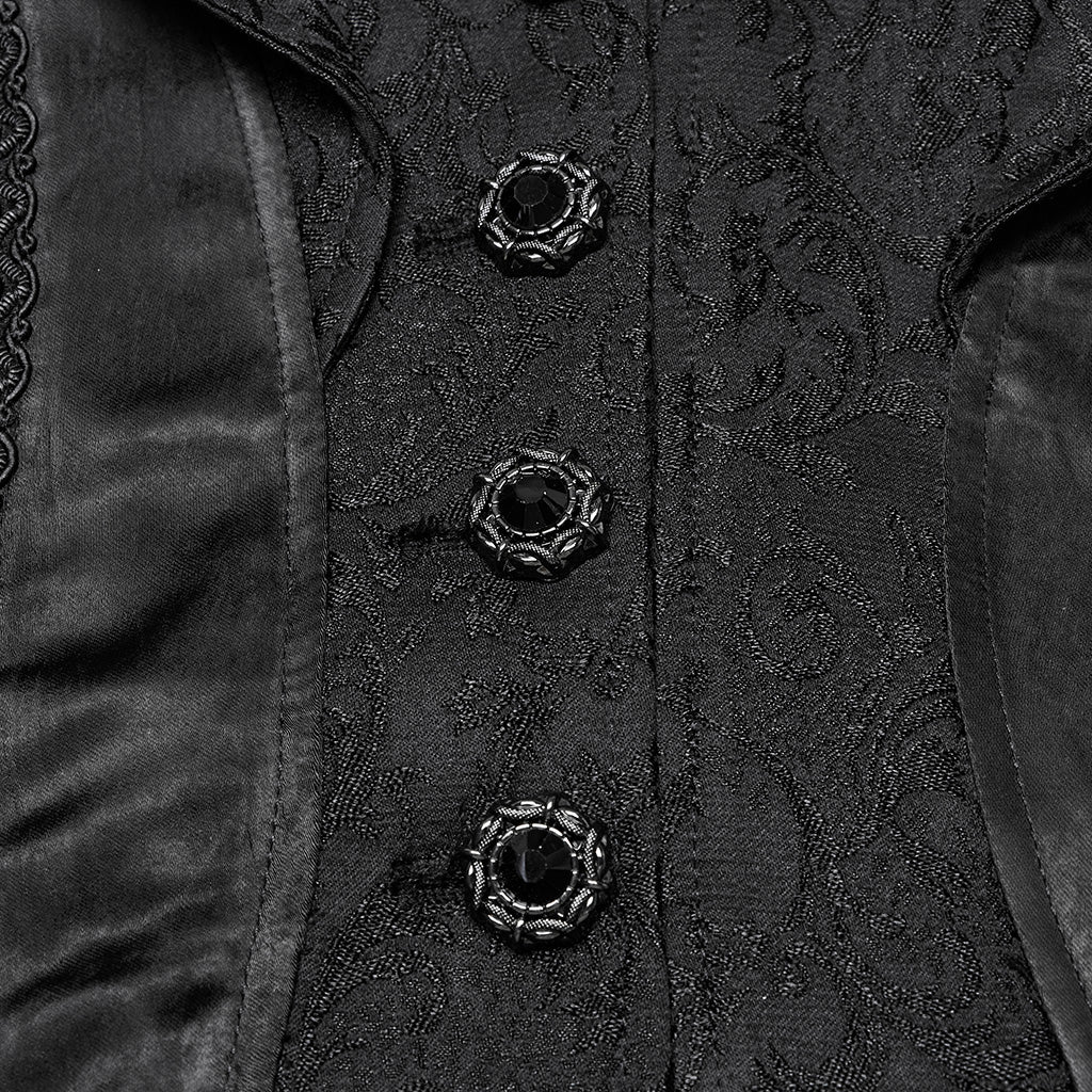 WY-1736XCF Gothic Jacket Victorian Tailcoat Style Long Flared Sleeves - Image 8