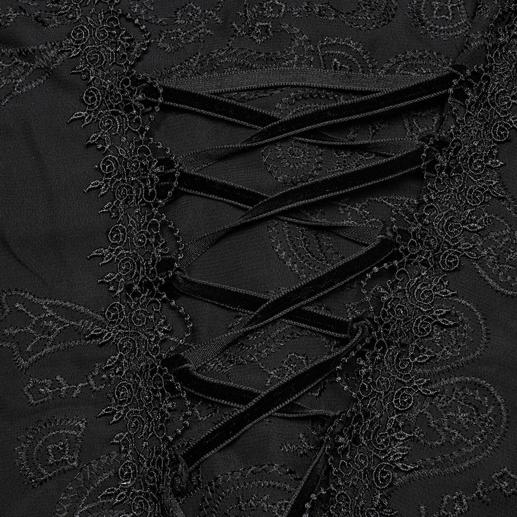 WY-1759CDF Gothic Shirts Lace Victorian Blouse Ruffled Sleeve Top - Image 20