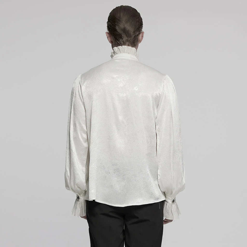WY-1764CCM Victorian Gothic Shirts Men??????????????????????????¡ì???????????o????????????????????????¡ì??????????????????????????????????¡ì???????????s Ruffled Button Long Sleeve Top - Image 24