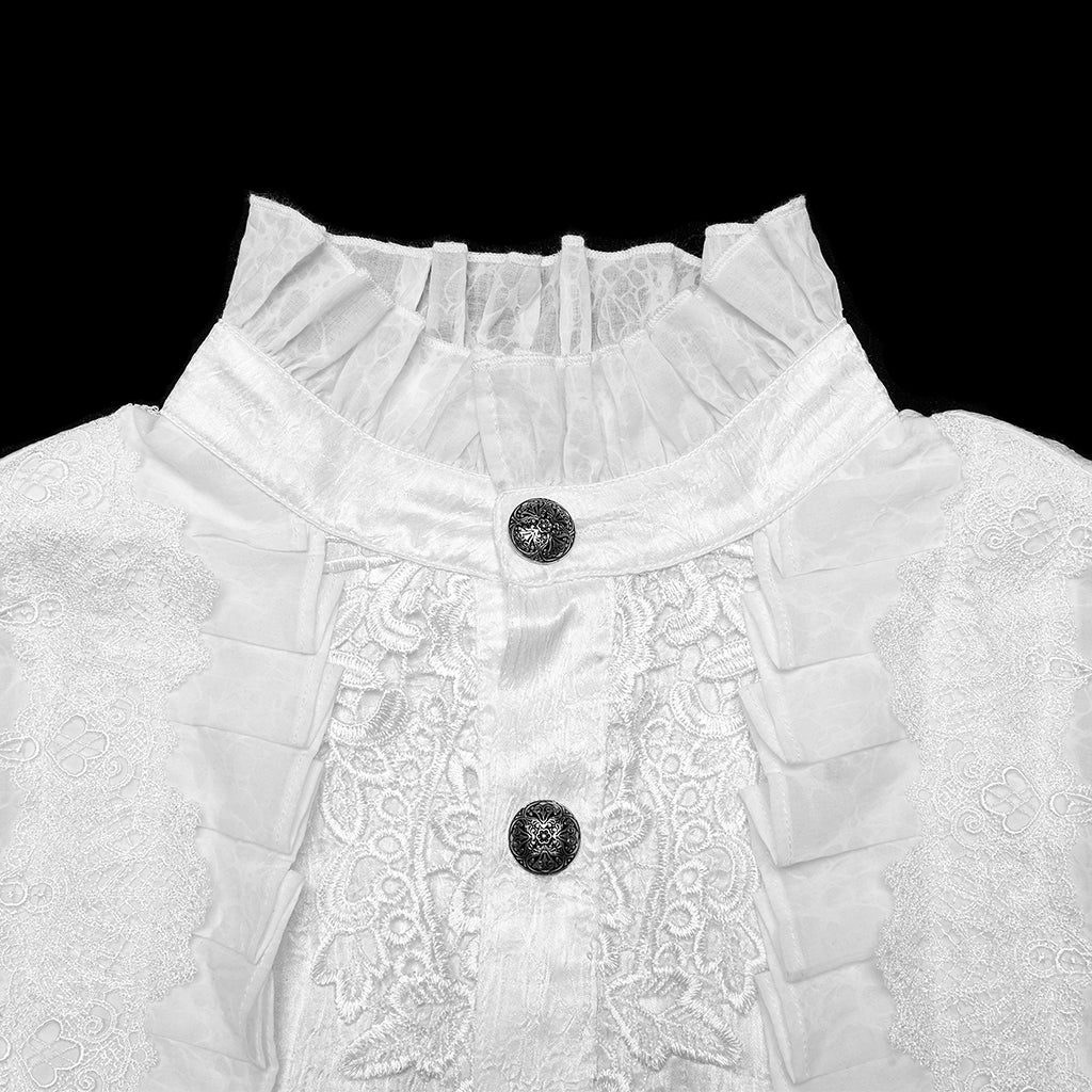 WY-1764CCM Victorian Gothic Shirts Men??????????????????????????¡ì???????????o????????????????????????¡ì??????????????????????????????????¡ì???????????s Ruffled Button Long Sleeve Top - Image 47