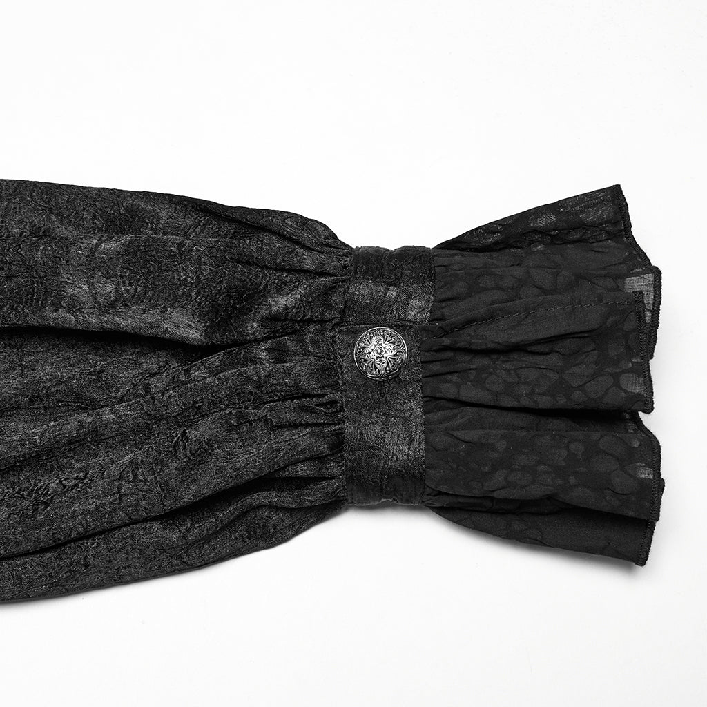 WY-1764CCM Victorian Gothic Shirts Men??????????????????????????¡ì???????????o????????????????????????¡ì??????????????????????????????????¡ì???????????s Ruffled Button Long Sleeve Top - Image 59