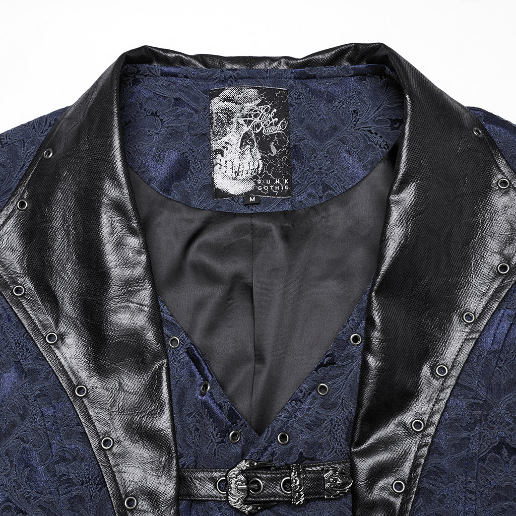 WY-1765MJM Gothic Vest Steampunk Buckle Waistcoat Victorian Brocade Design - Image 55