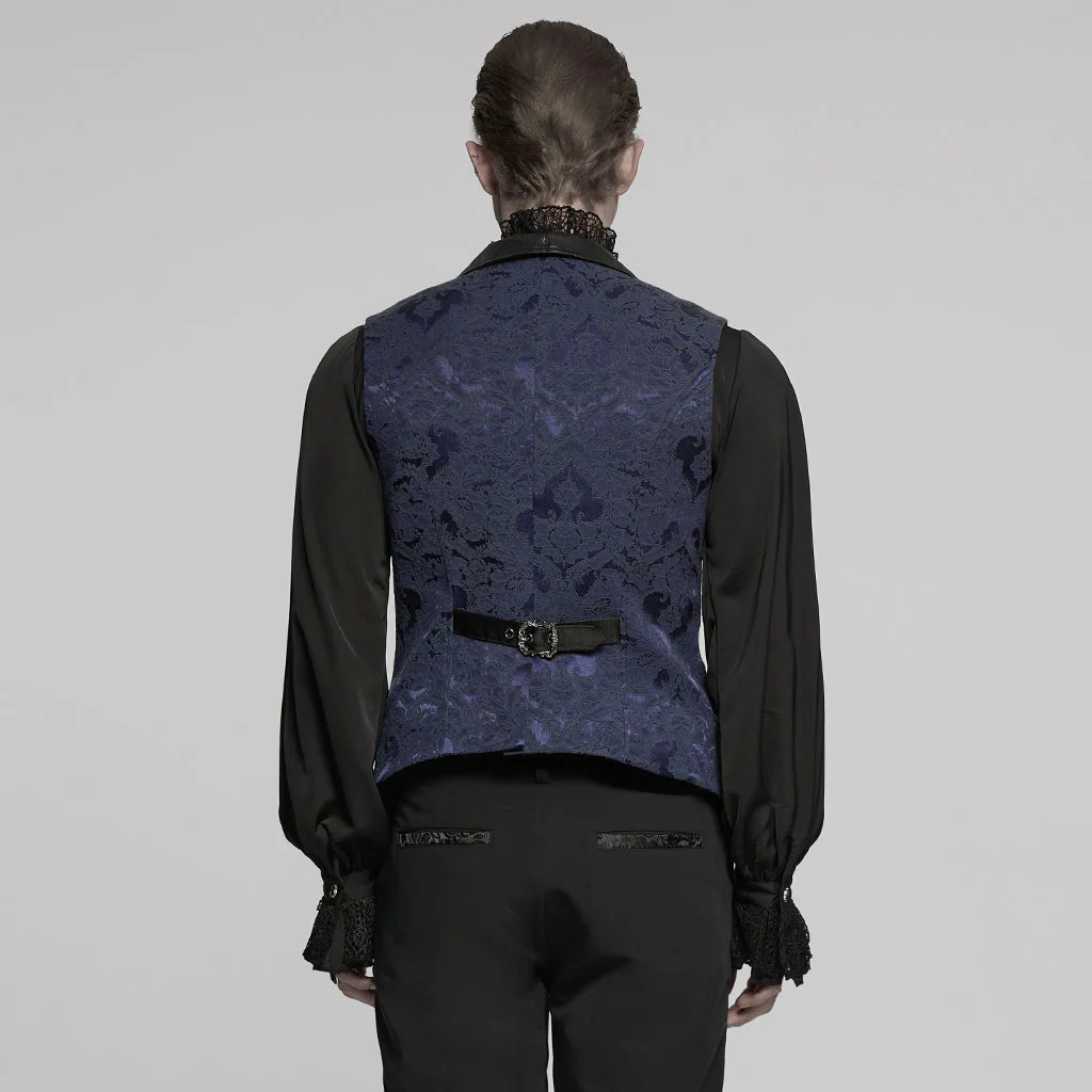 WY-1765MJM Gothic Vest Steampunk Buckle Waistcoat Victorian Brocade Design - Image 80