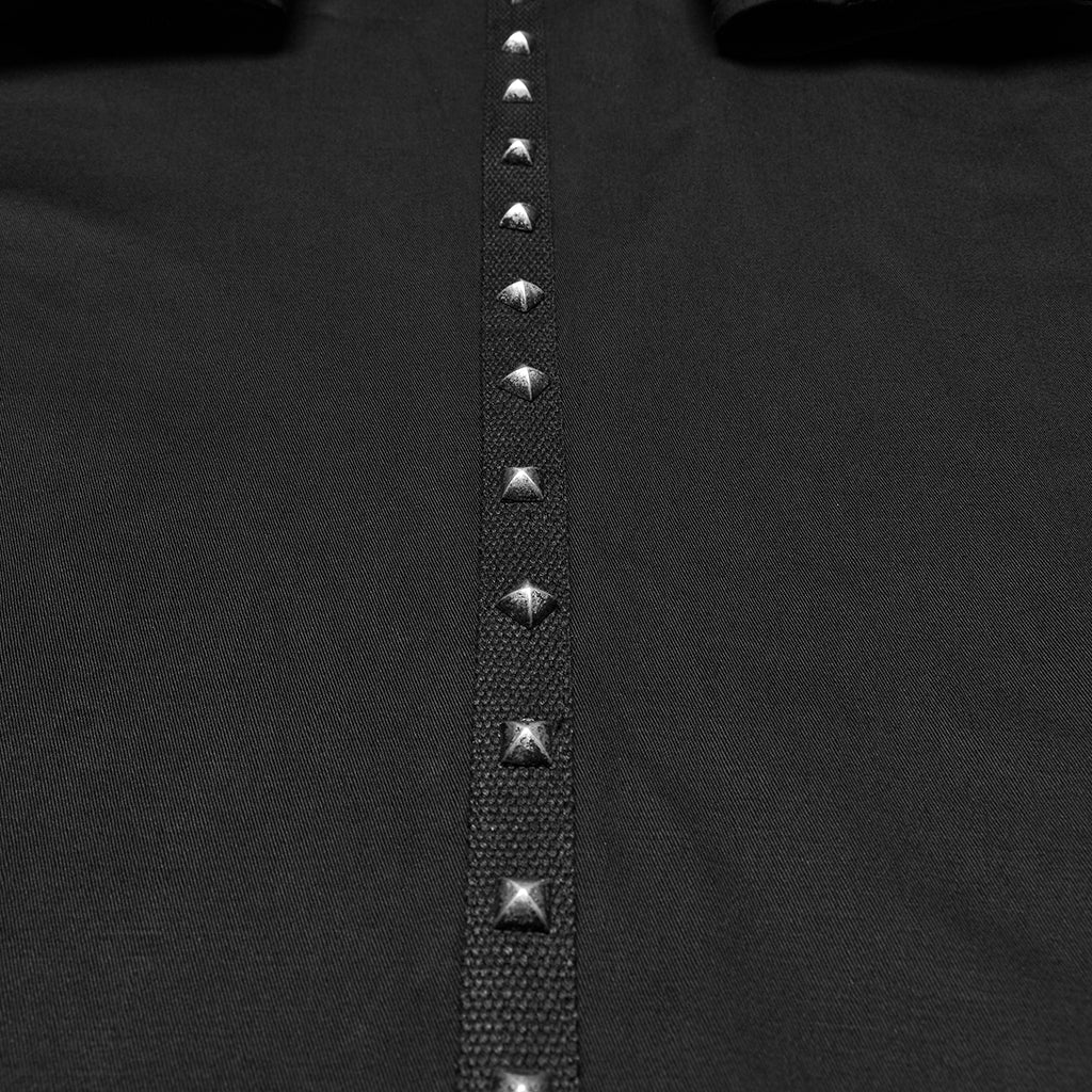 WY-1776MJM Gothic Punk Vests for Men Eyelet Mesh Layered Design - Image 20