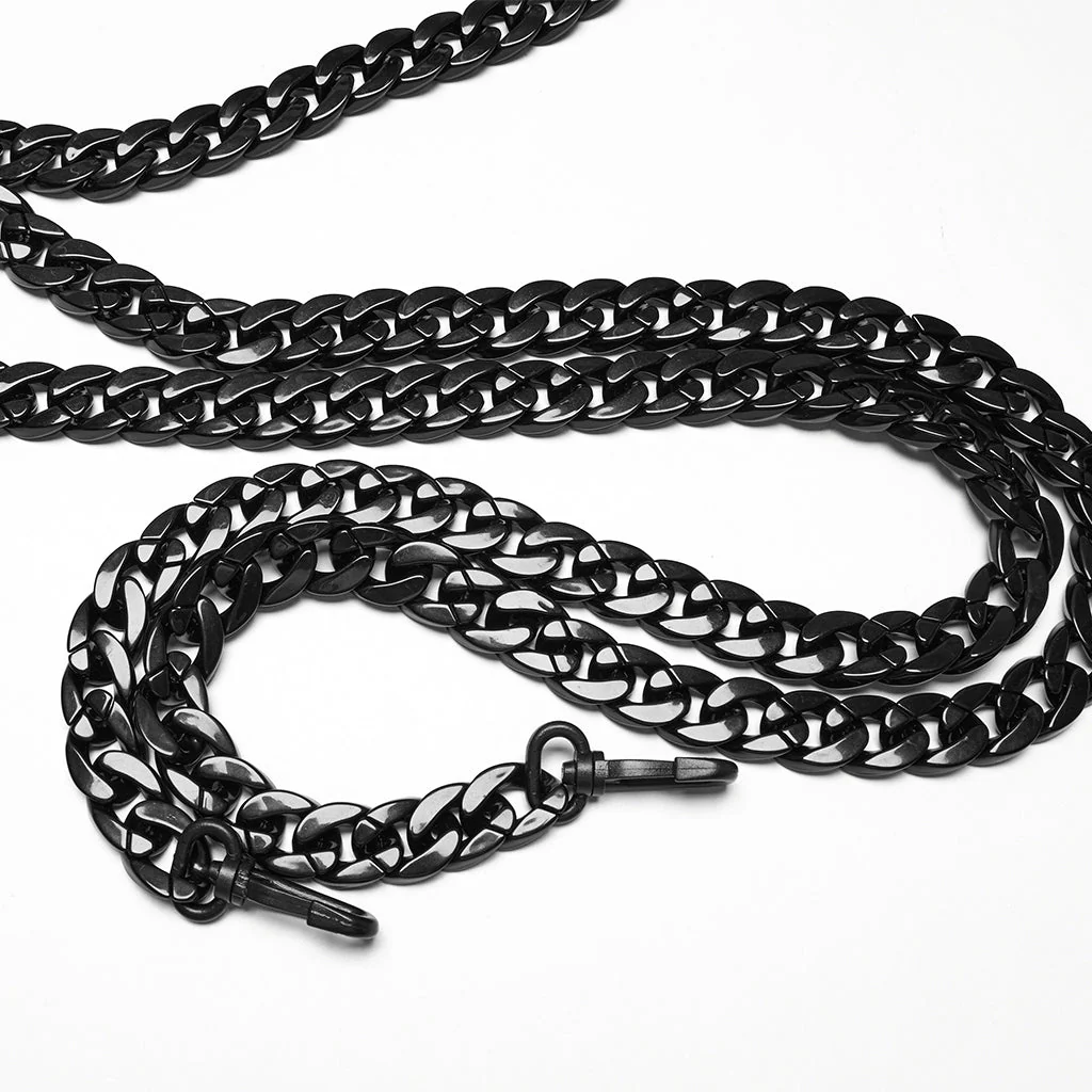 WY-1788XDM Edgy Black Chain-Ring Punk Jackets Unique Cropped Design - Image 17