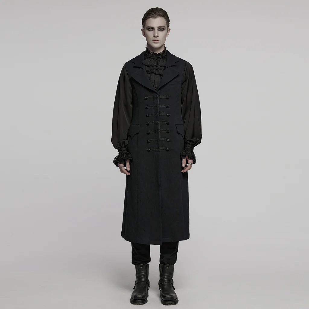 WY-1799MJM Gothic Vest Long Tailcoat Sleek Dark Victorian Design - Image 5