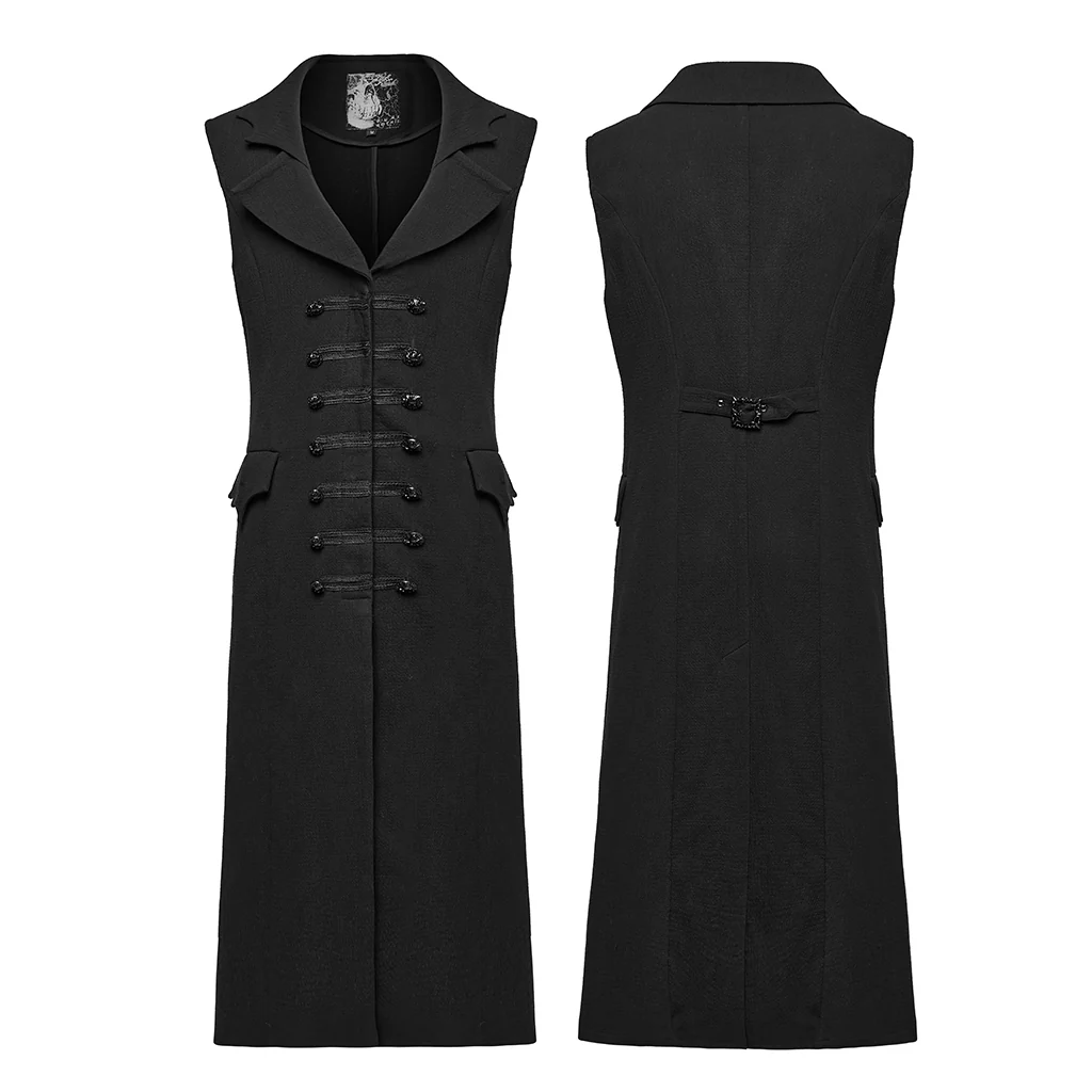 WY-1799MJM Gothic Vest Long Tailcoat Sleek Dark Victorian Design - Image 6