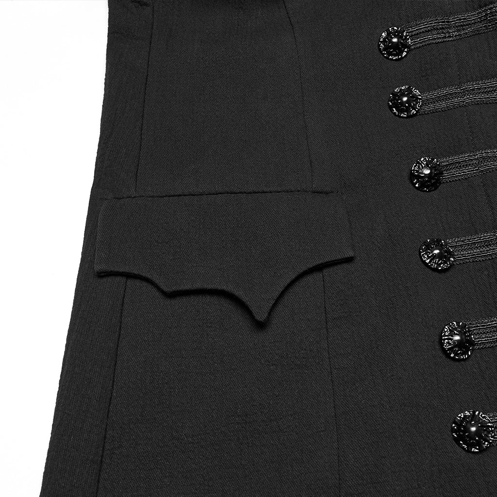 WY-1799MJM Gothic Vest Long Tailcoat Sleek Dark Victorian Design - Image 9