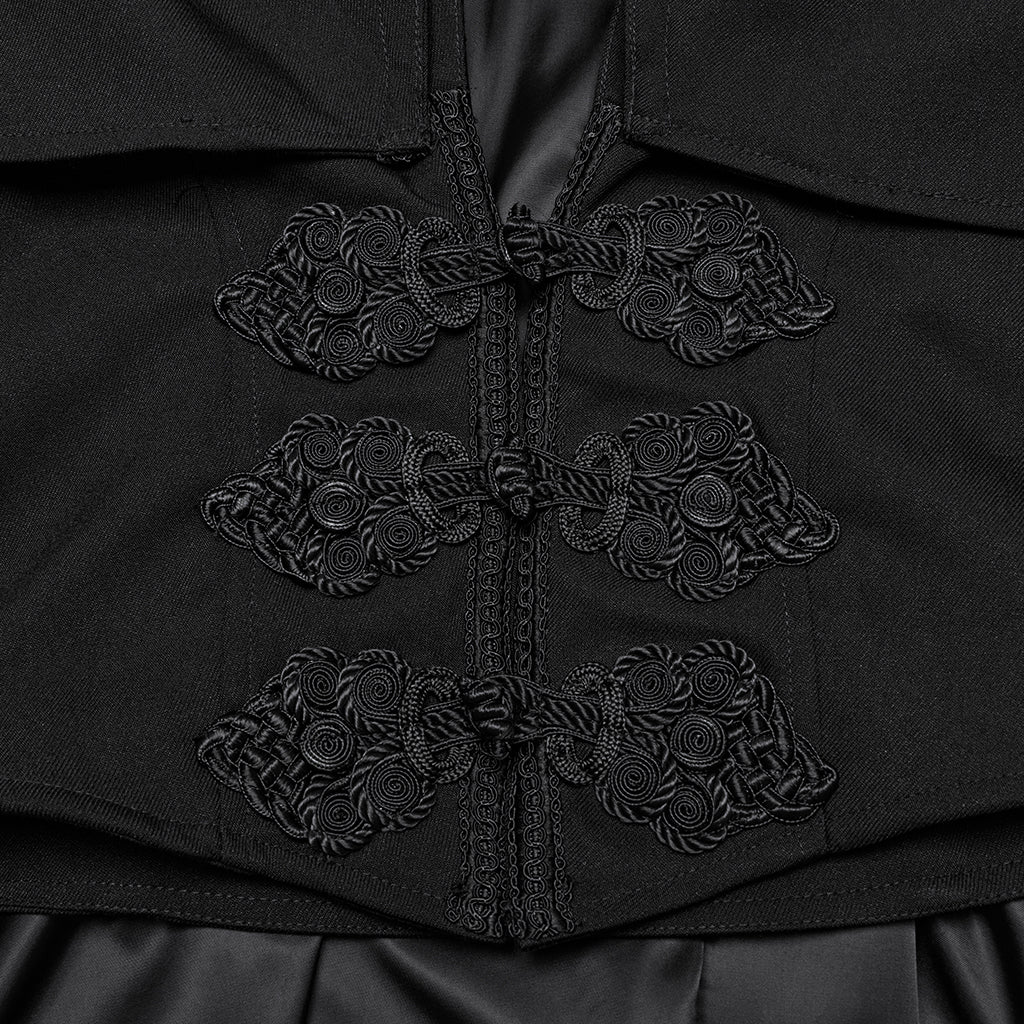 WY-1810DPM Vintage Gothic Coat Victorian Steampunk Full-Length Cloak - Image 8
