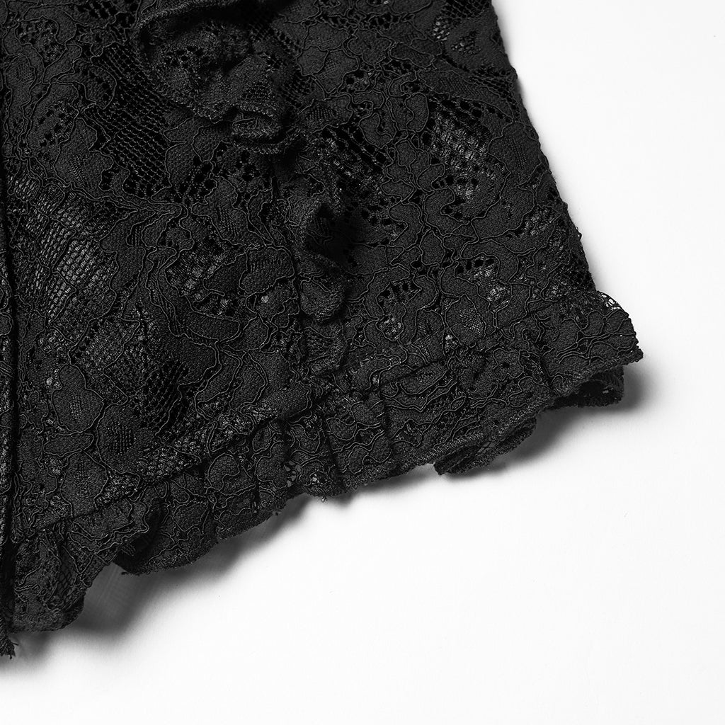 WY-1820CCF Victorian Gothic Shirt Lace Ruffled Corset Design - Image 8
