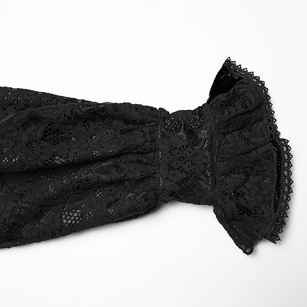 WY-1820CCF Victorian Gothic Shirt Lace Ruffled Corset Design - Image 9