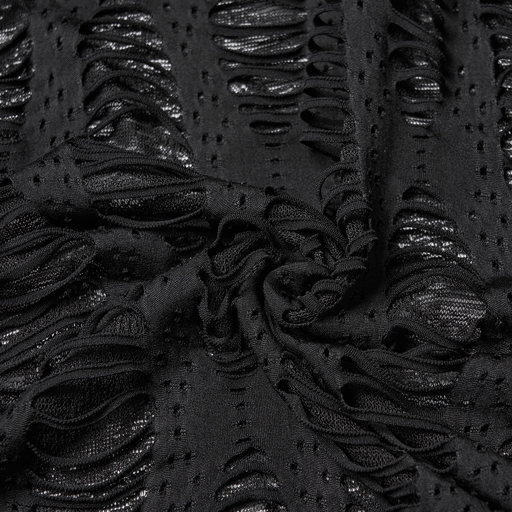 WY-1832DPF Punk Sweater Gothic Lace-Up Open Front Cardigan - Image 10