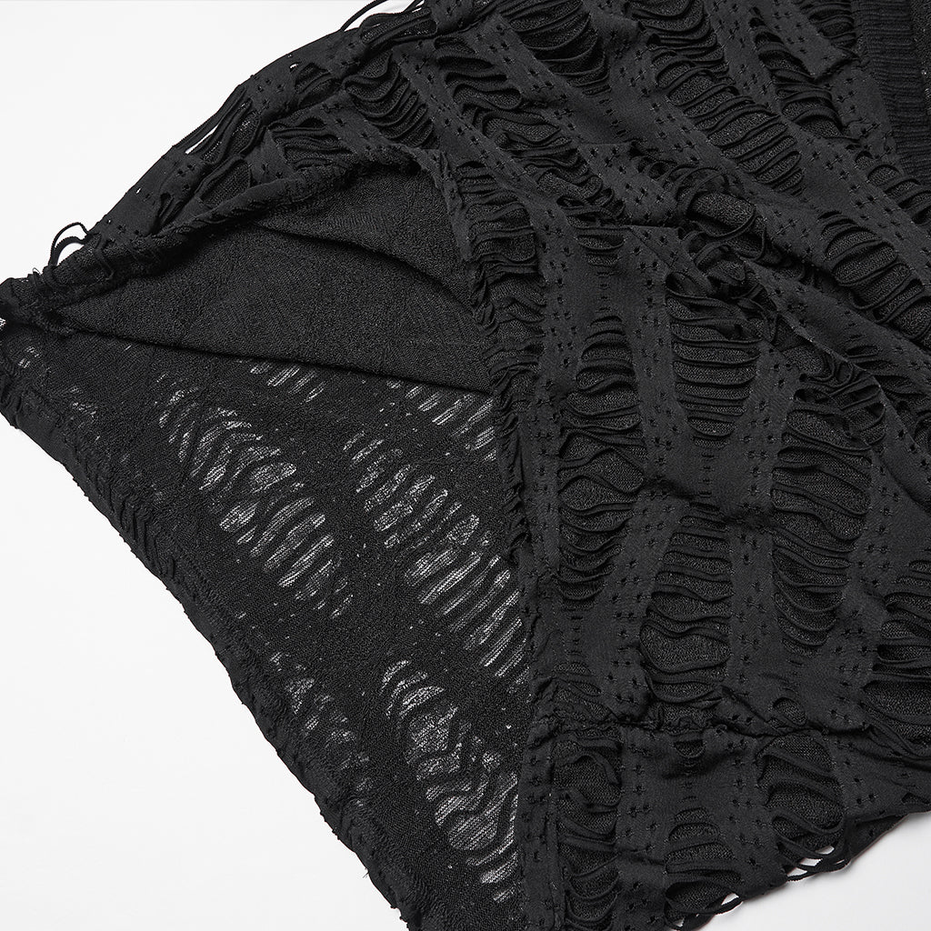WY-1832DPF Punk Sweater Gothic Lace-Up Open Front Cardigan - Image 9
