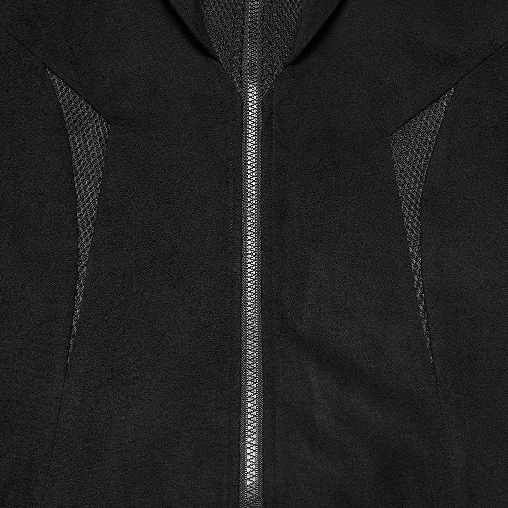 WY-1846XCM Gothic Hooded Punk Coat with Steampunk Shoulder Details - Image 8