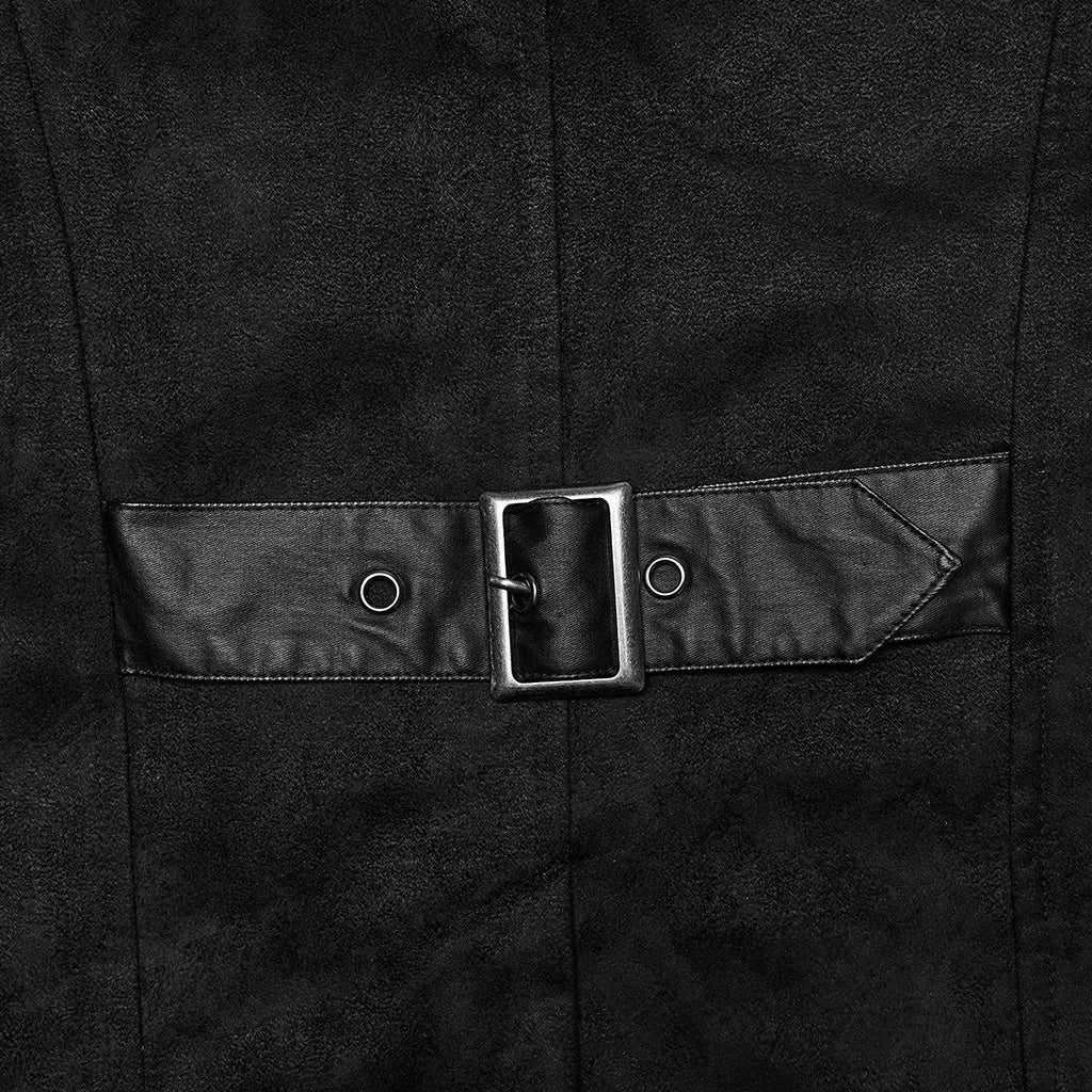 WY-1848XDM Mens Steampunk Leather Punk Jacket with Rivet Detailing - Image 9