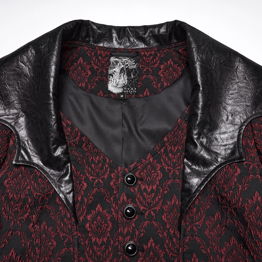 WY-1850XCM Mens Victorian Gothic Coat Lace-Up Long Trench Jacket - Image 7