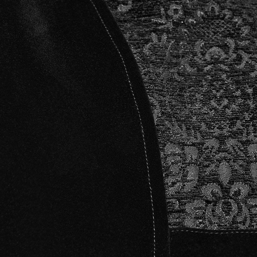 WY-1877MJM Regal Brocade Gothic Vest Victorian Style Embroidered Waistcoat Gothic Vest Vintage Brocade Design Black Gold Costume Mens Elegant Brocade Gothic Vest Victorian Steampunk Costume Waistcoat - Image 11