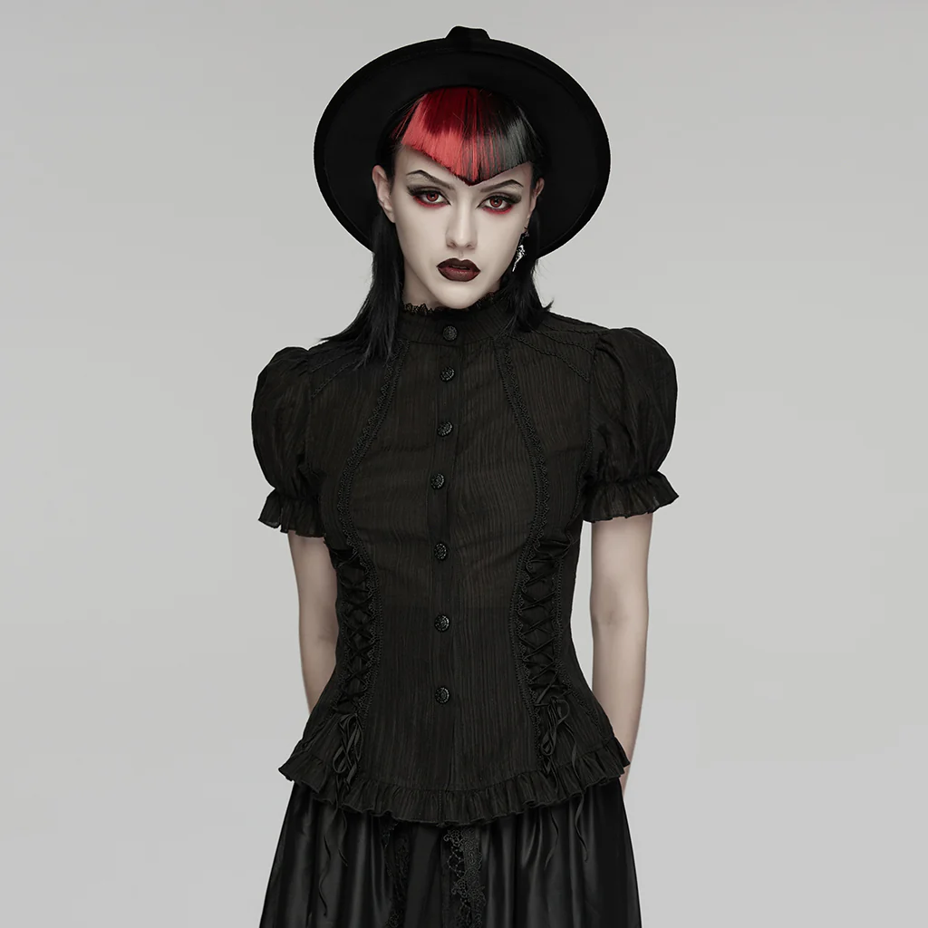 WY-1916CDF Victorian Inspired Lace Gothic Shirts for Women - Image 13