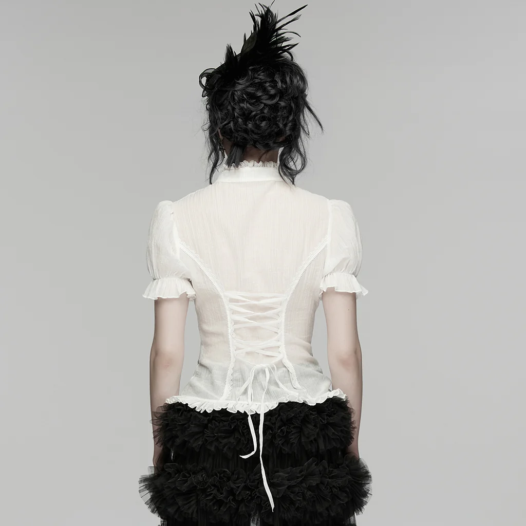 WY-1916CDF Victorian Inspired Lace Gothic Shirts for Women - Image 4