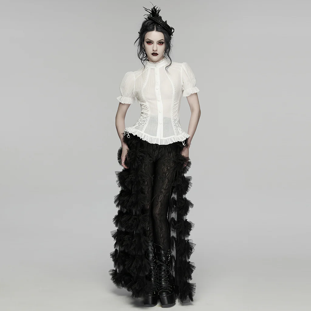 WY-1916CDF Victorian Inspired Lace Gothic Shirts for Women - Image 5