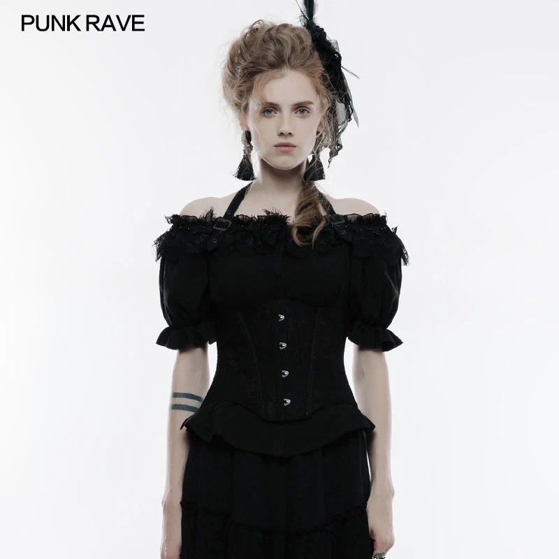 WY-838SYF Mystic Gothic Embossed Shirt with Intricate Baroque Design